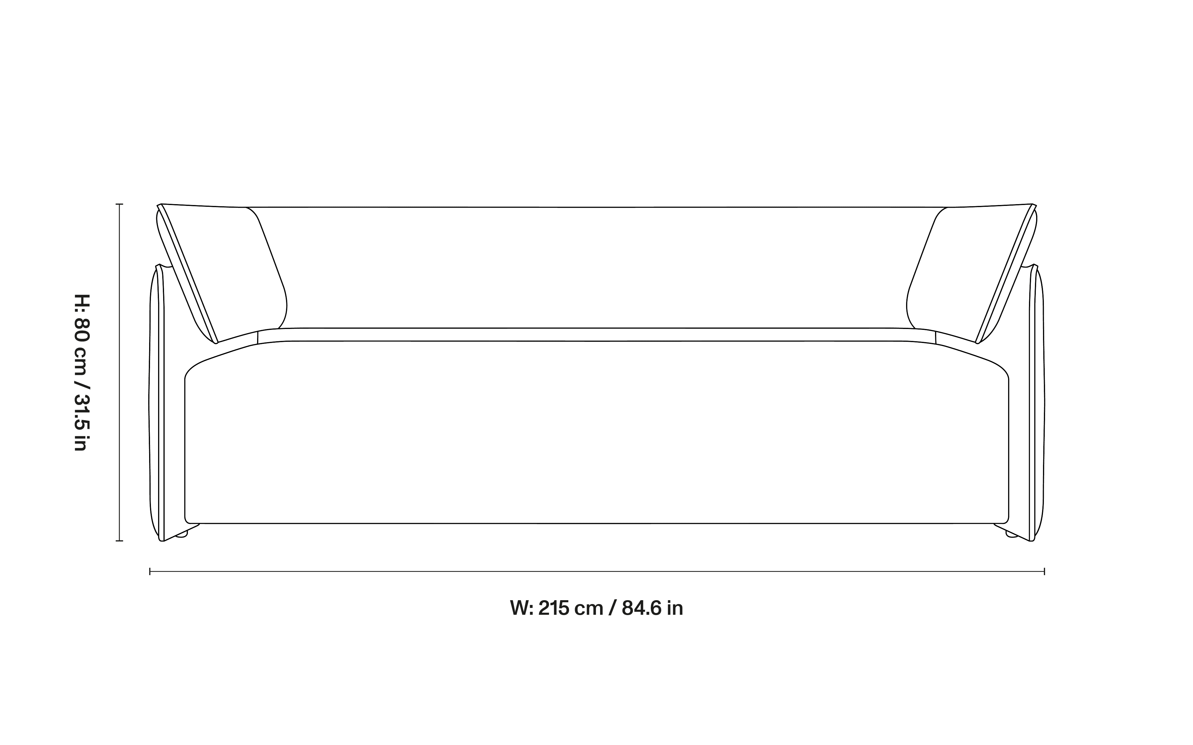 Boxlike 3 seater dimensions 1