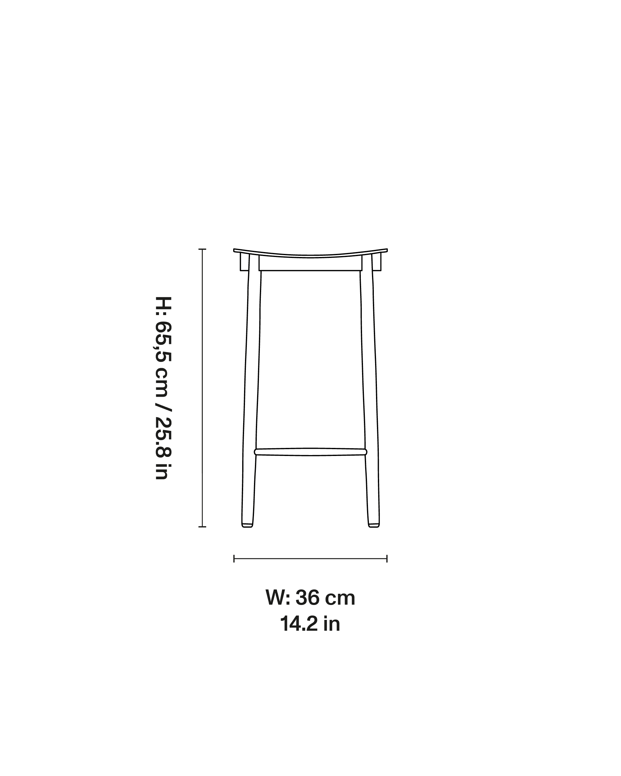Figurine Counter stool dimensions 1