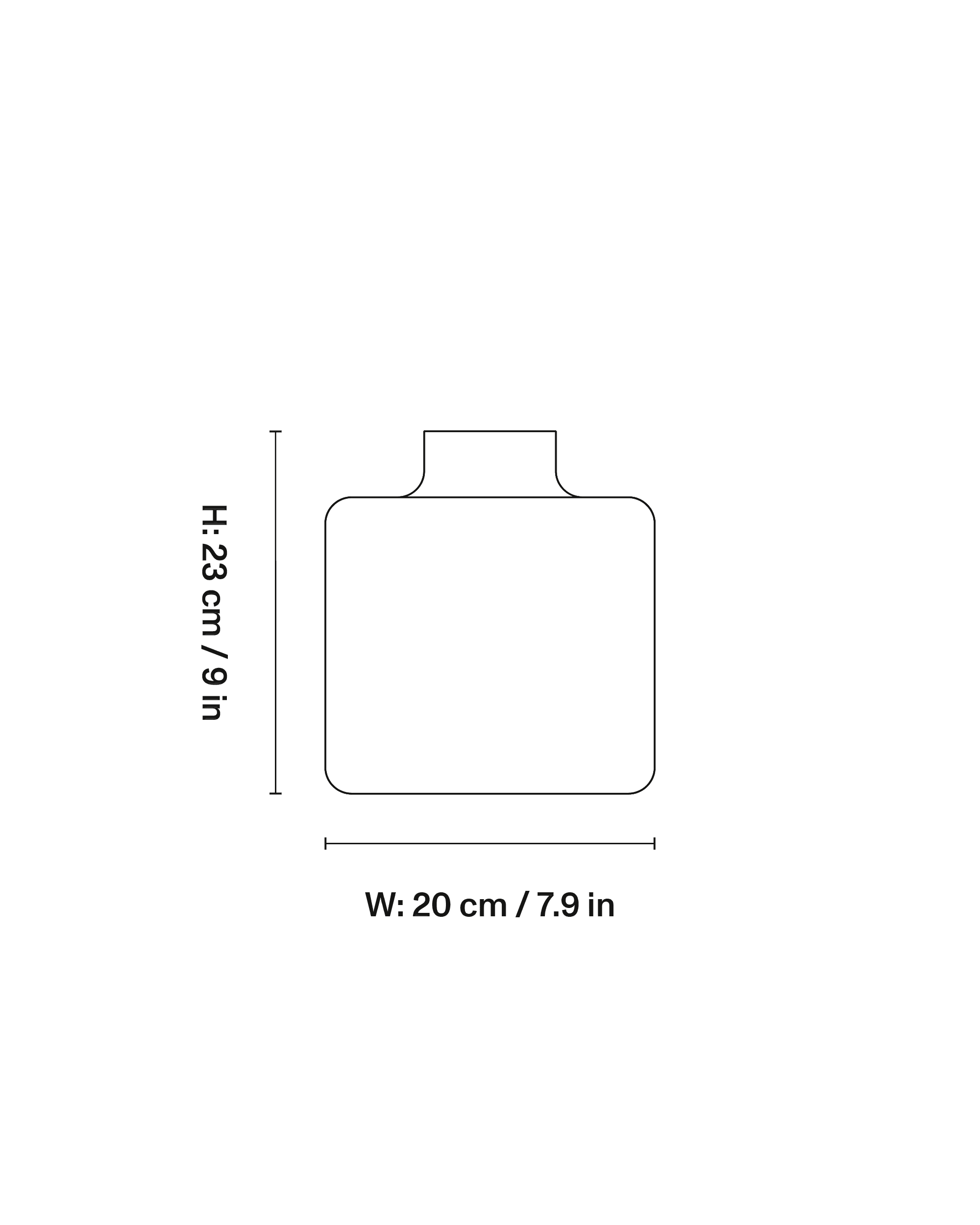 Cube Vase large dimensions 1