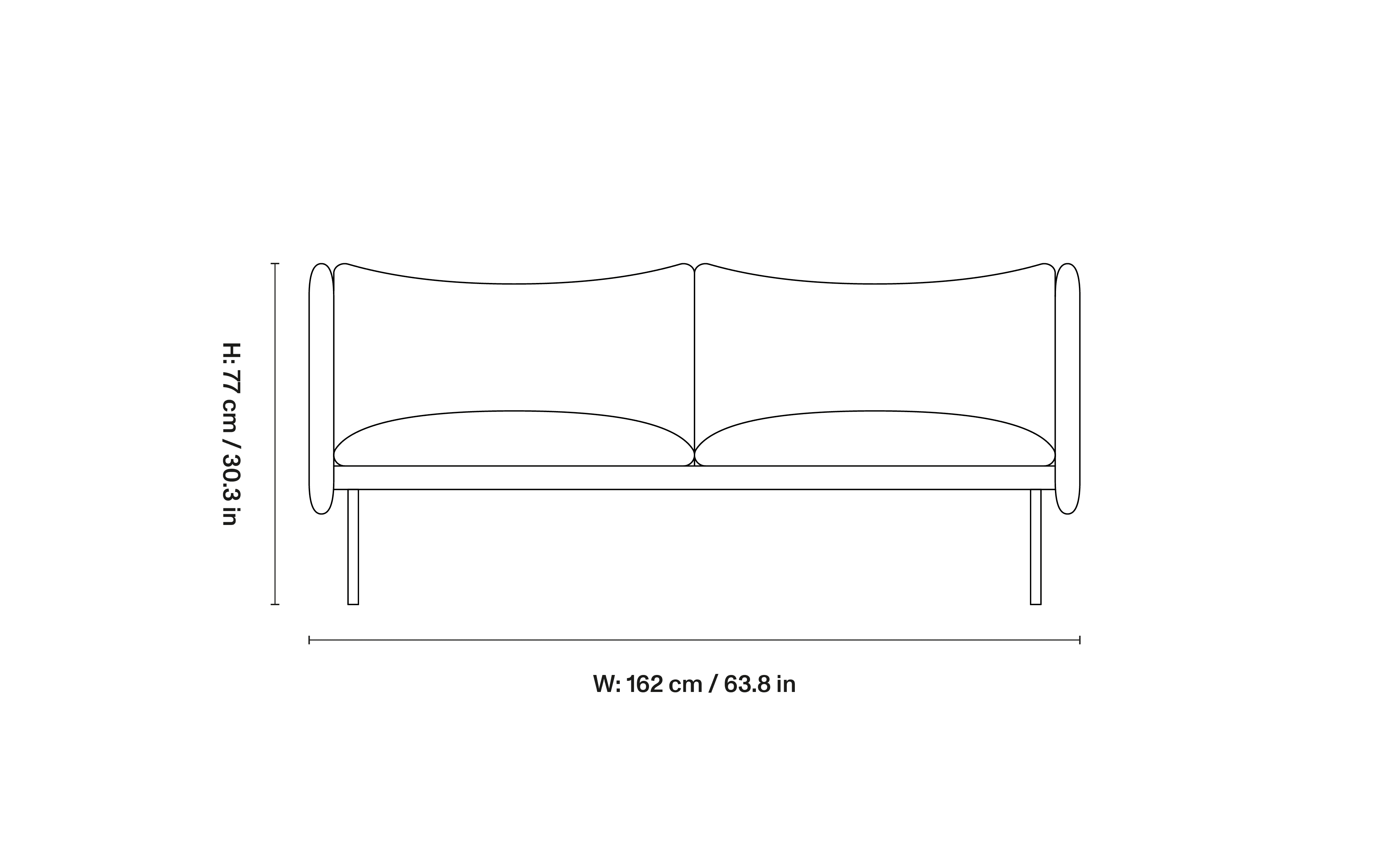 Tiki 2 seater dimensions 1