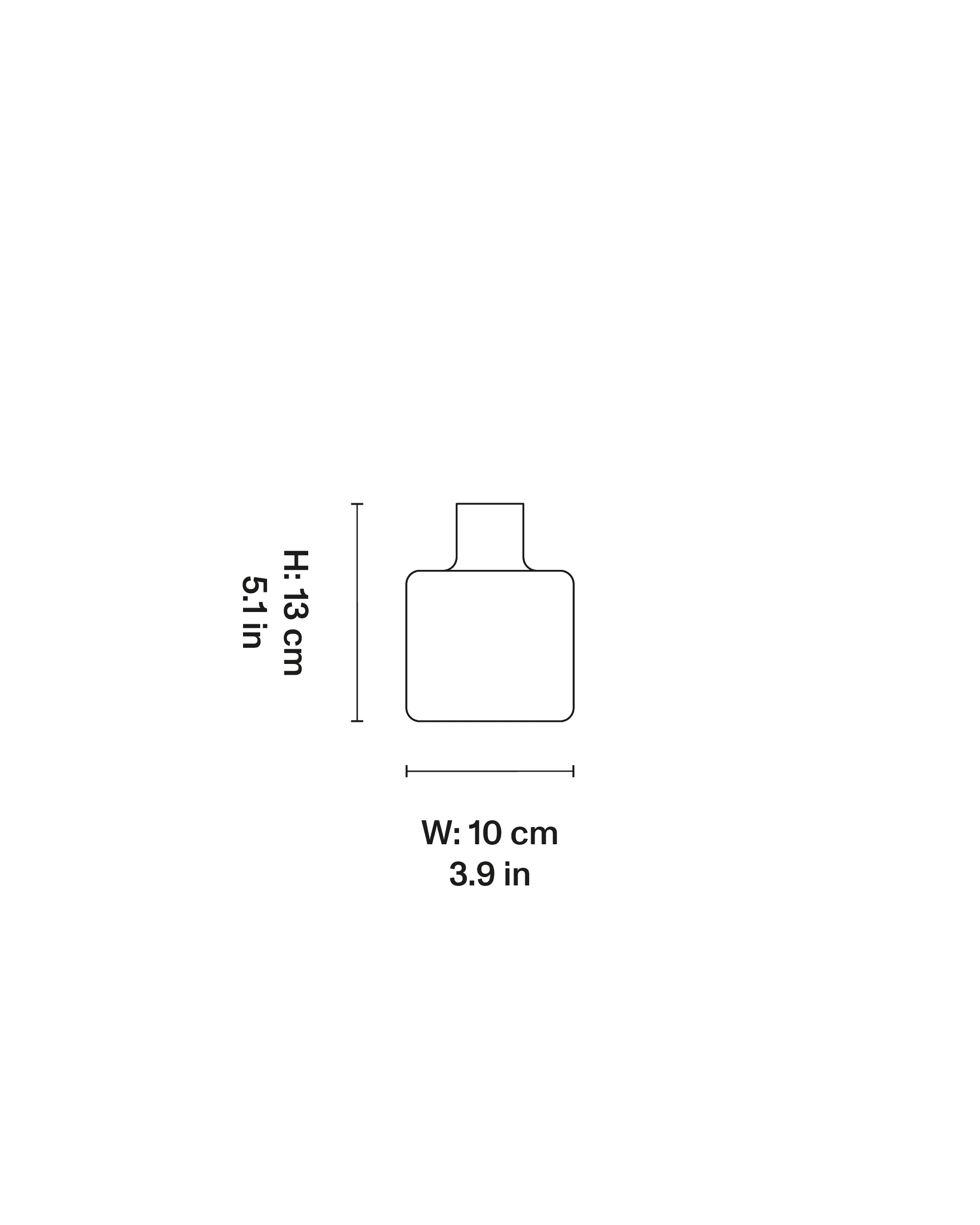 Cube Vase small dimensions 1