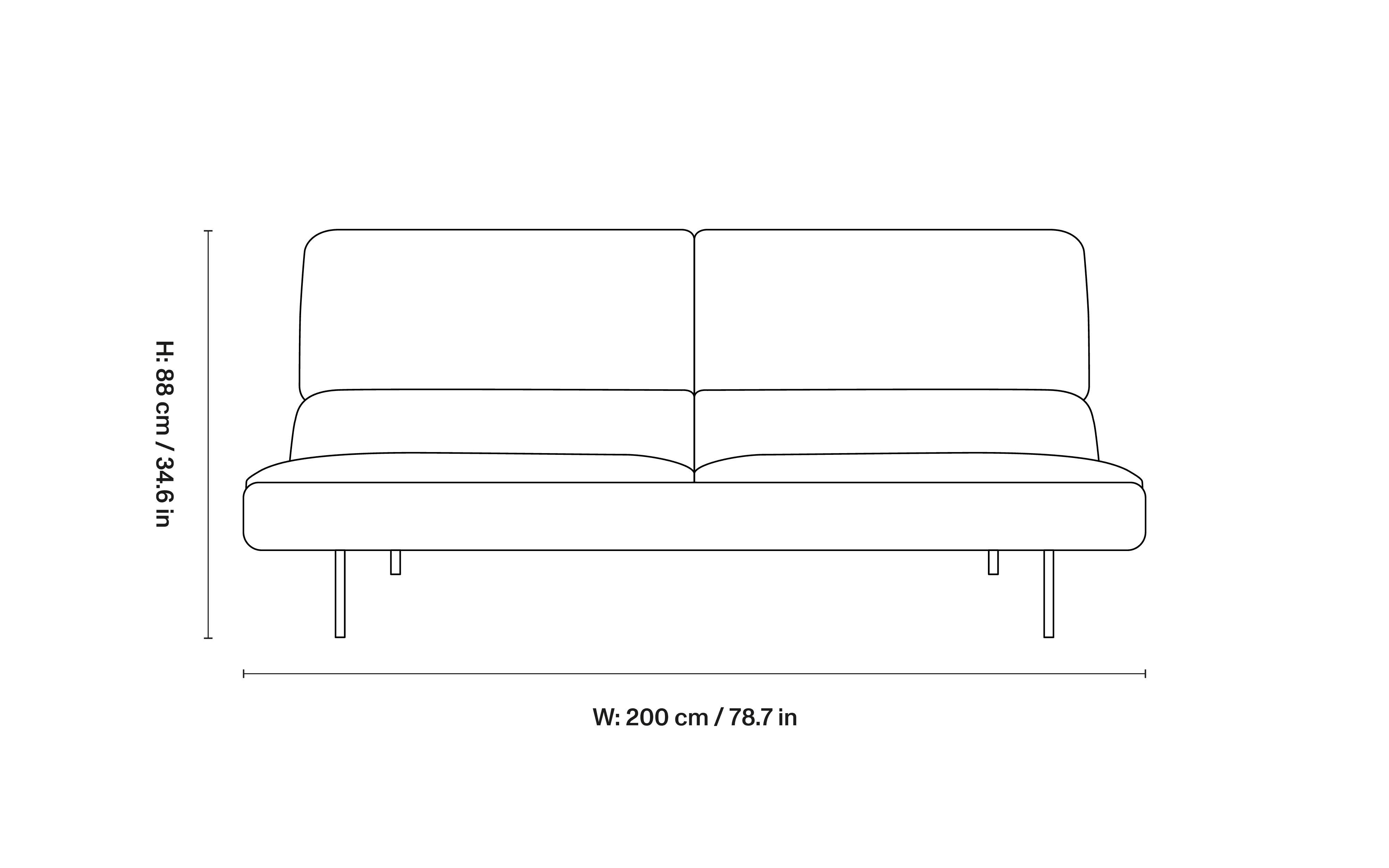 Velar Sofa dimensions 1