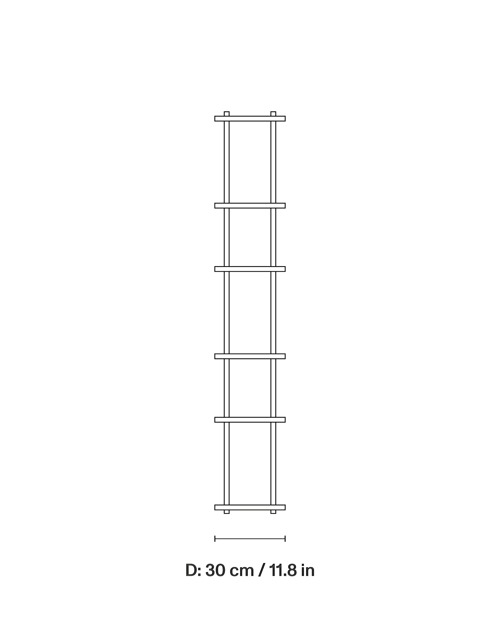 Bond 30 Shelf, Combination W106 dimensions 2