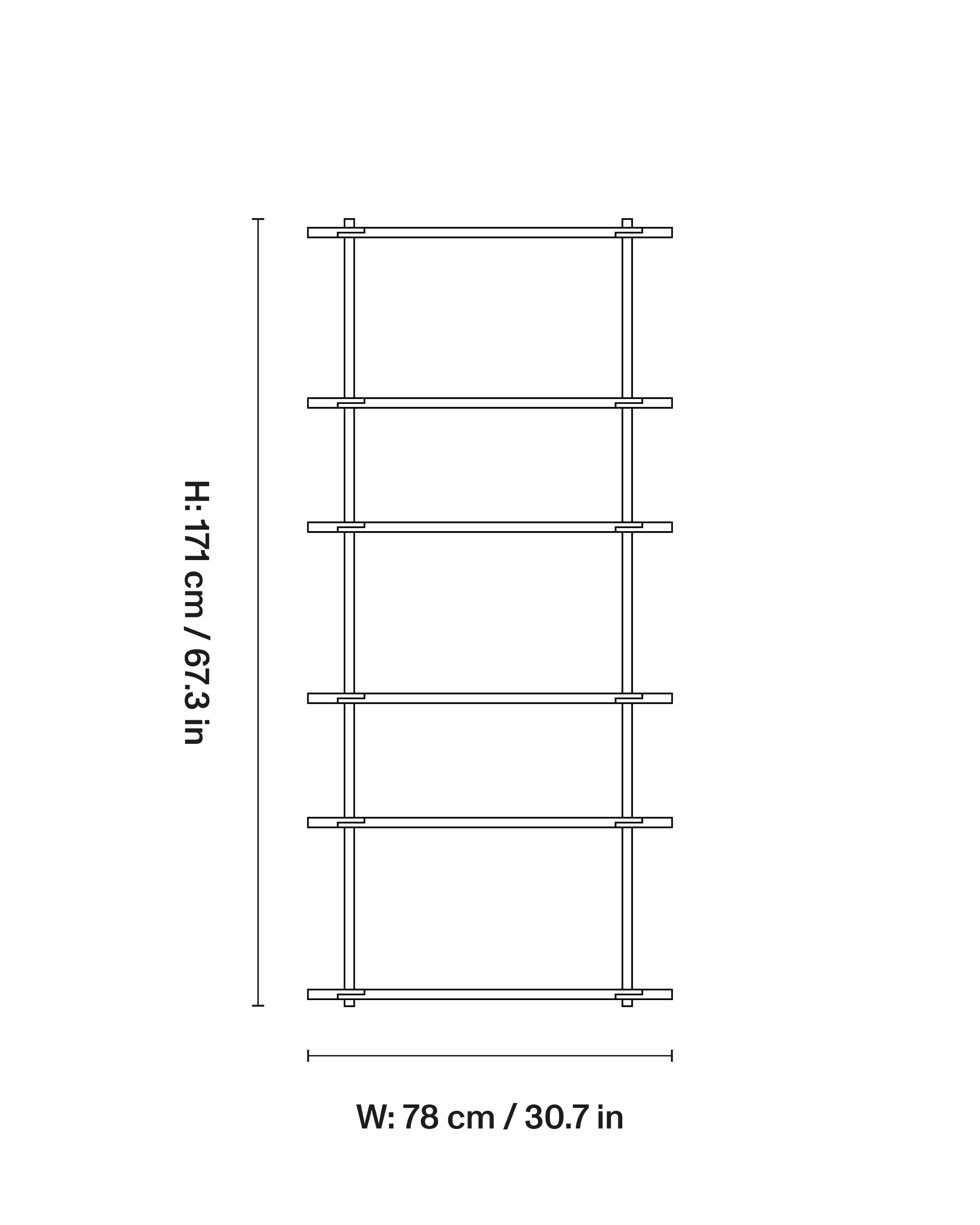 Bond 30 Shelf, Combination W106 dimensions 1