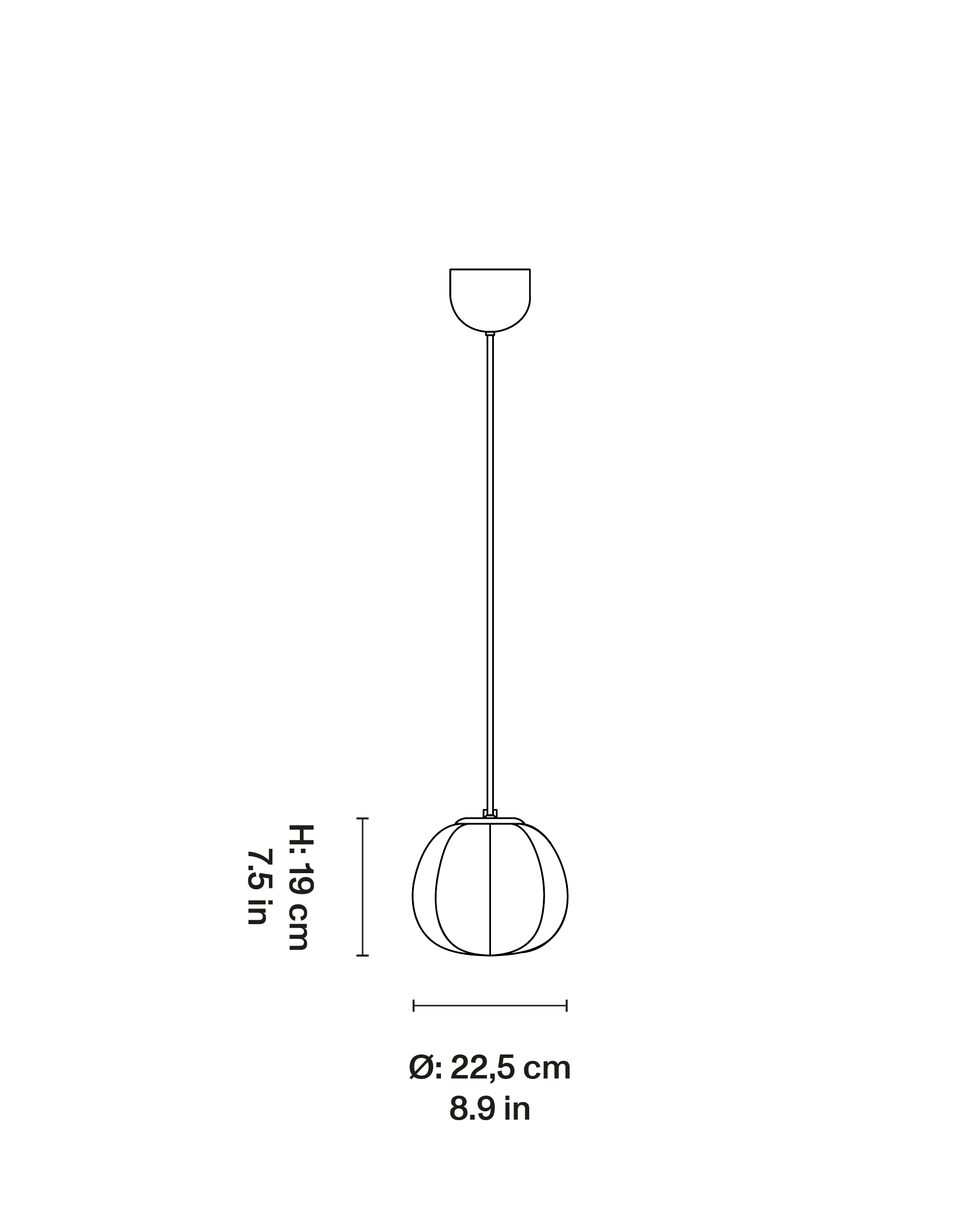 Persimon Pendant, Small dimensions 1