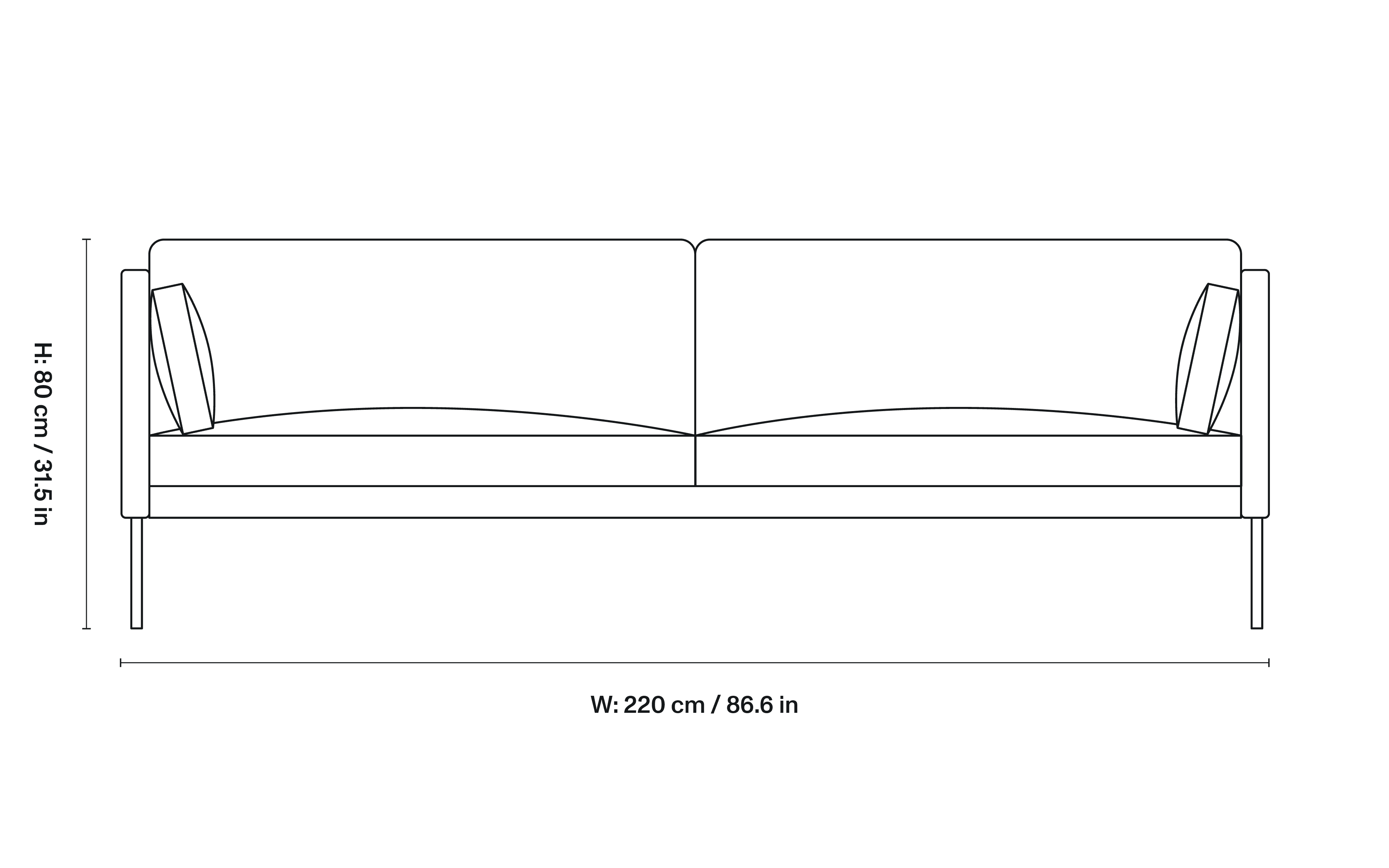 Dini Sofa dimensions 1