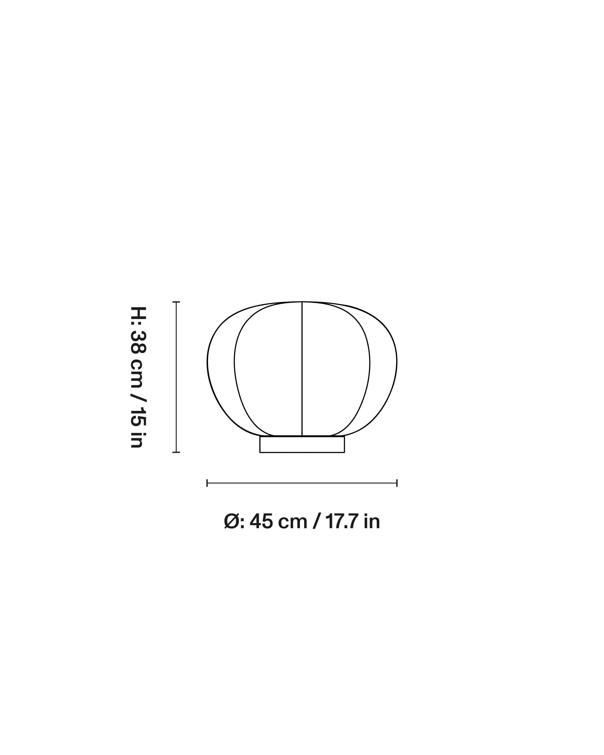 Persimon Table Lamp, Large dimensions 1