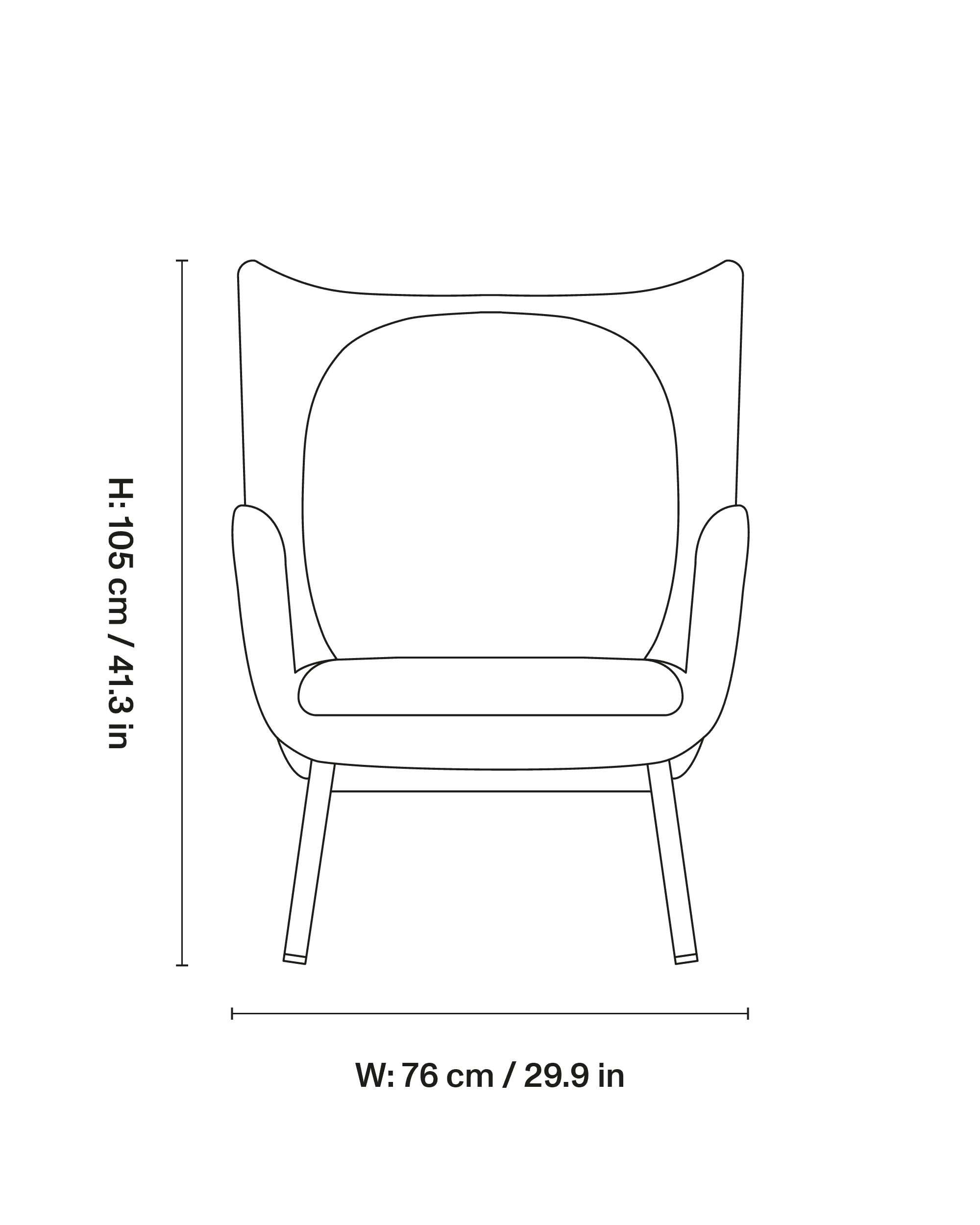 Embrace Lounge chair large dimensions 1