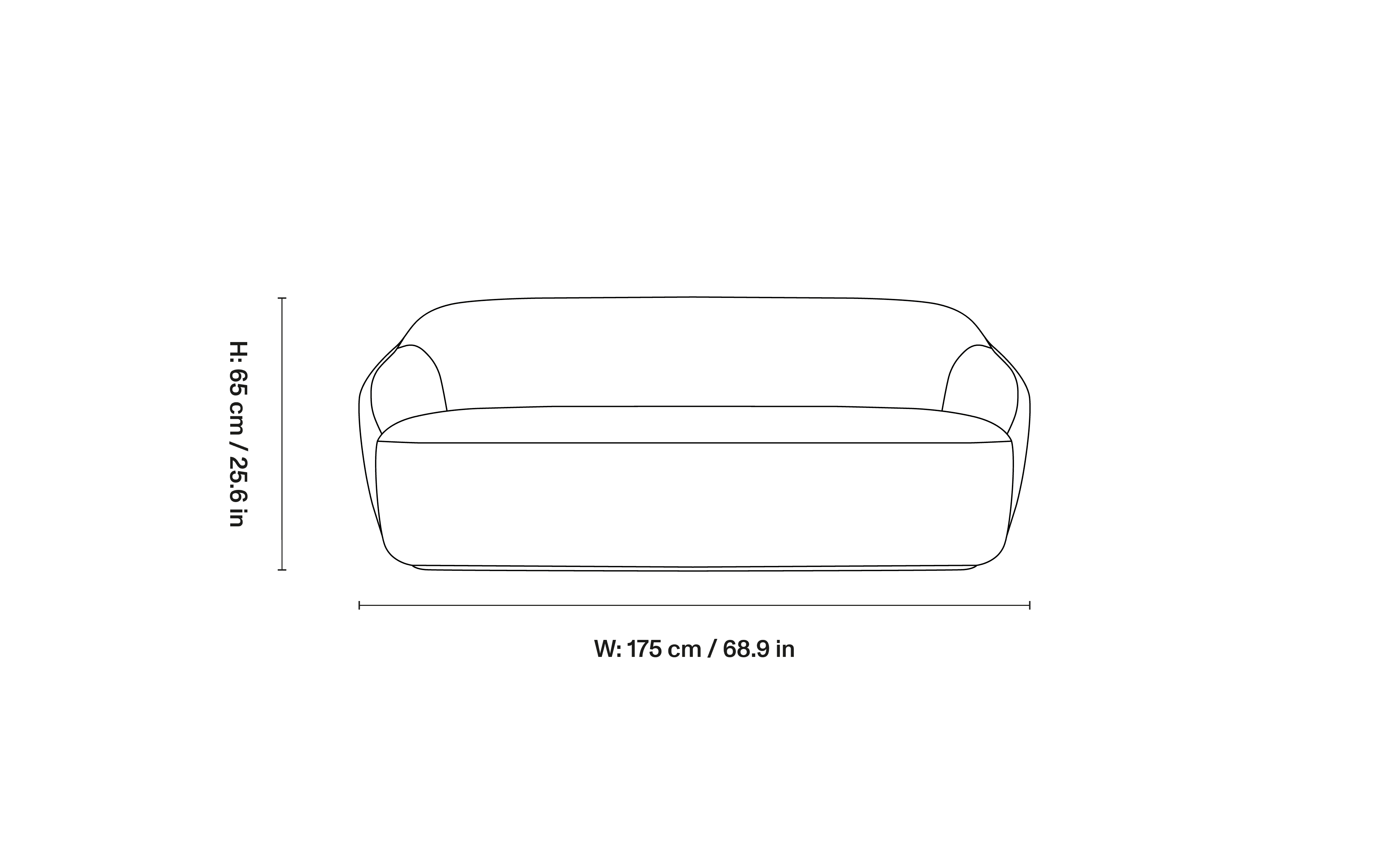 Barba Lounge sofa dimensions 1