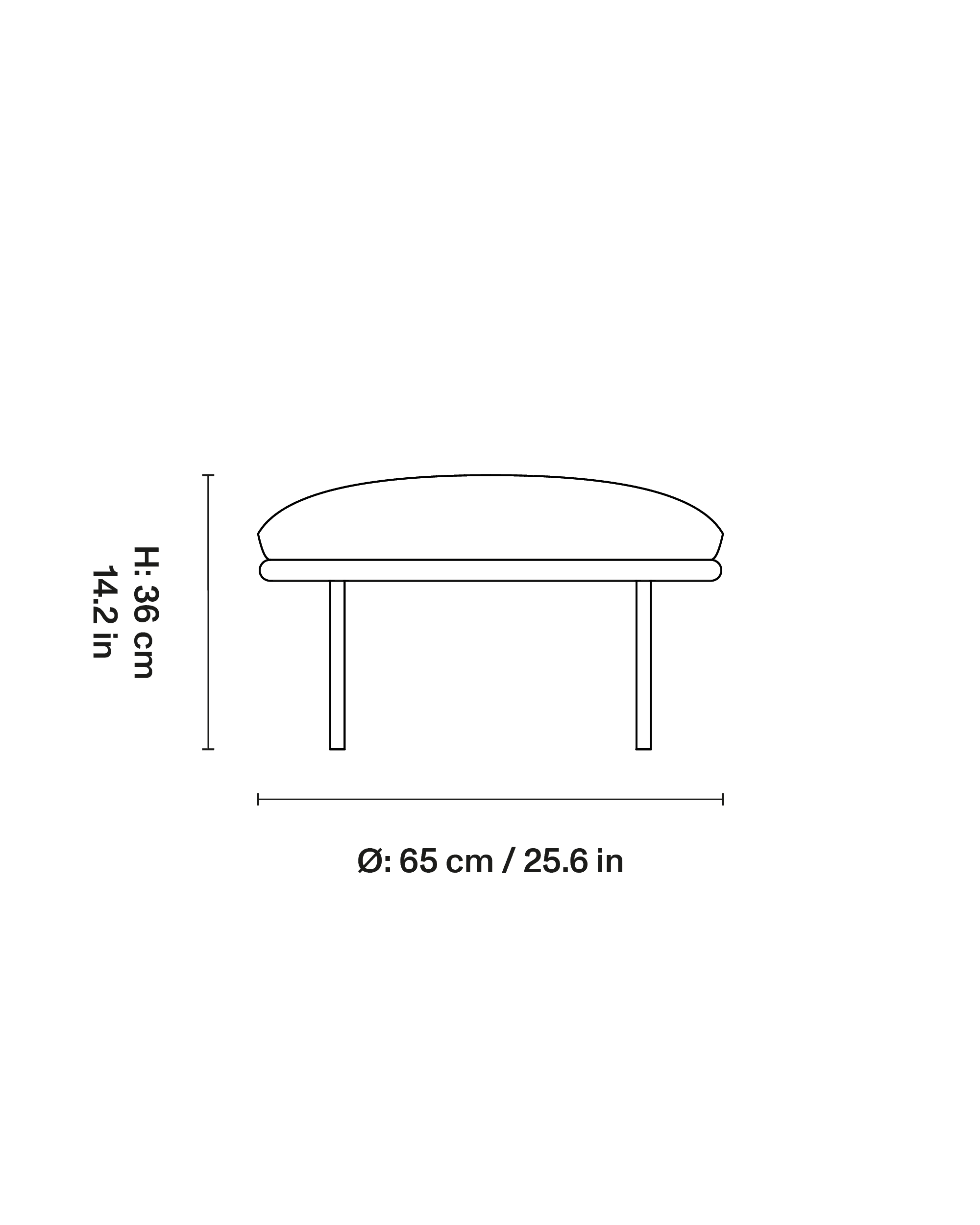 Tiki Ottoman dimensions 1