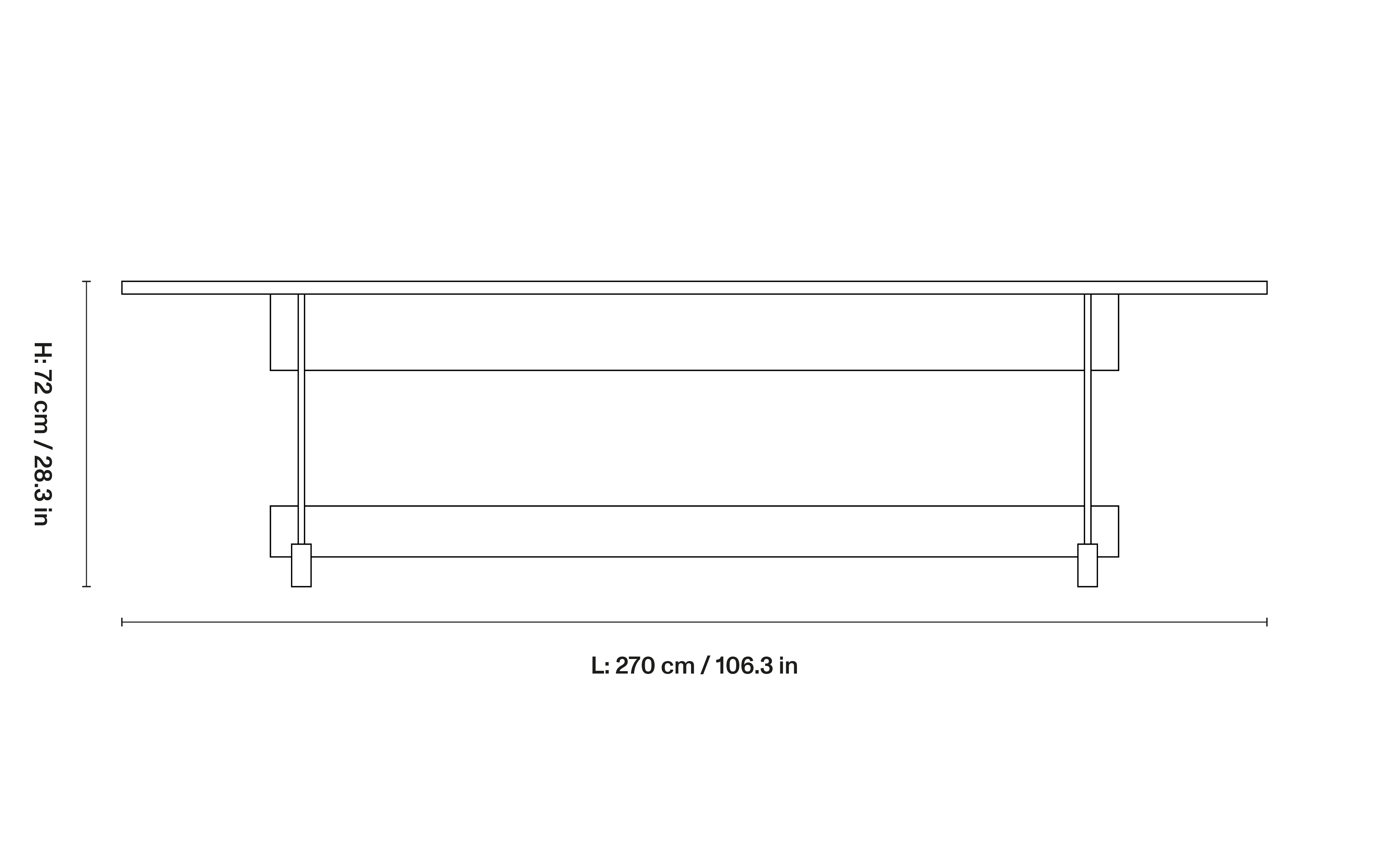 Grande Table 270 dimensions 1