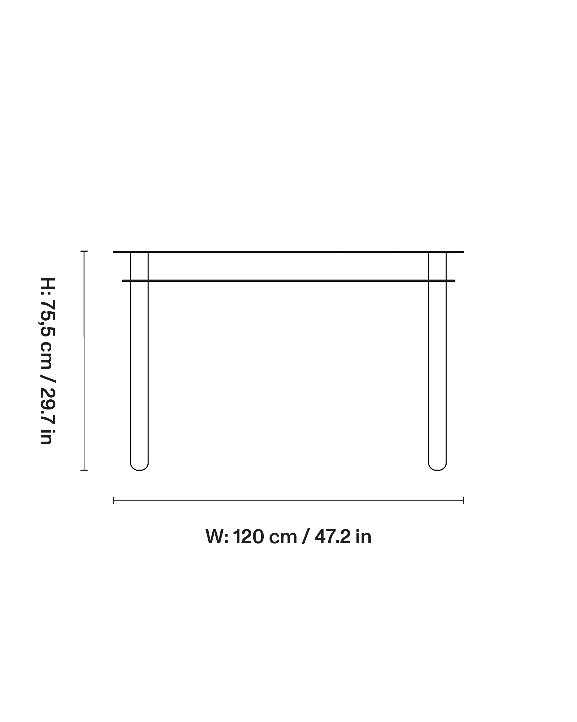 Big Sur Desk dimensions 1