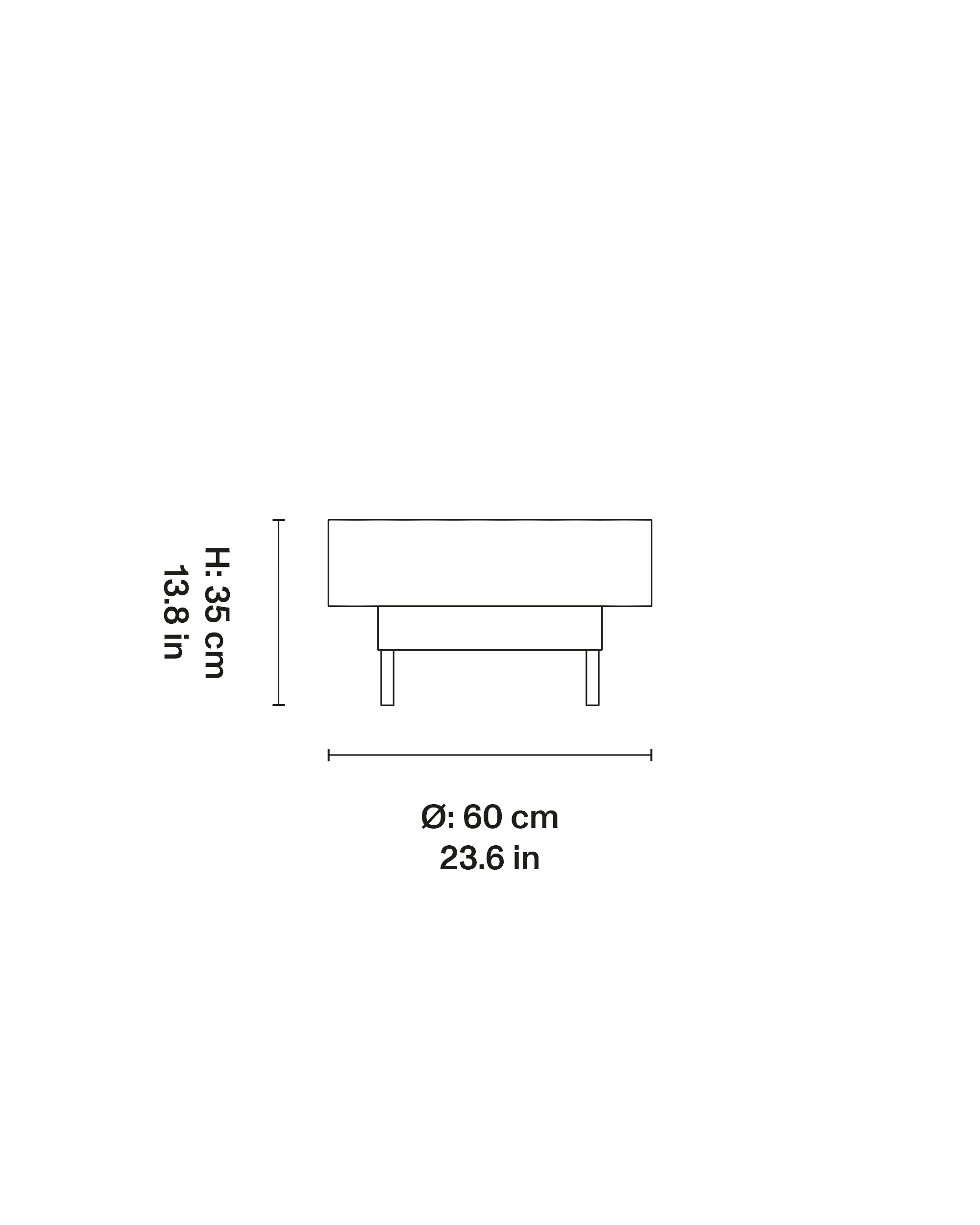 Bowl Side table large dimensions 1