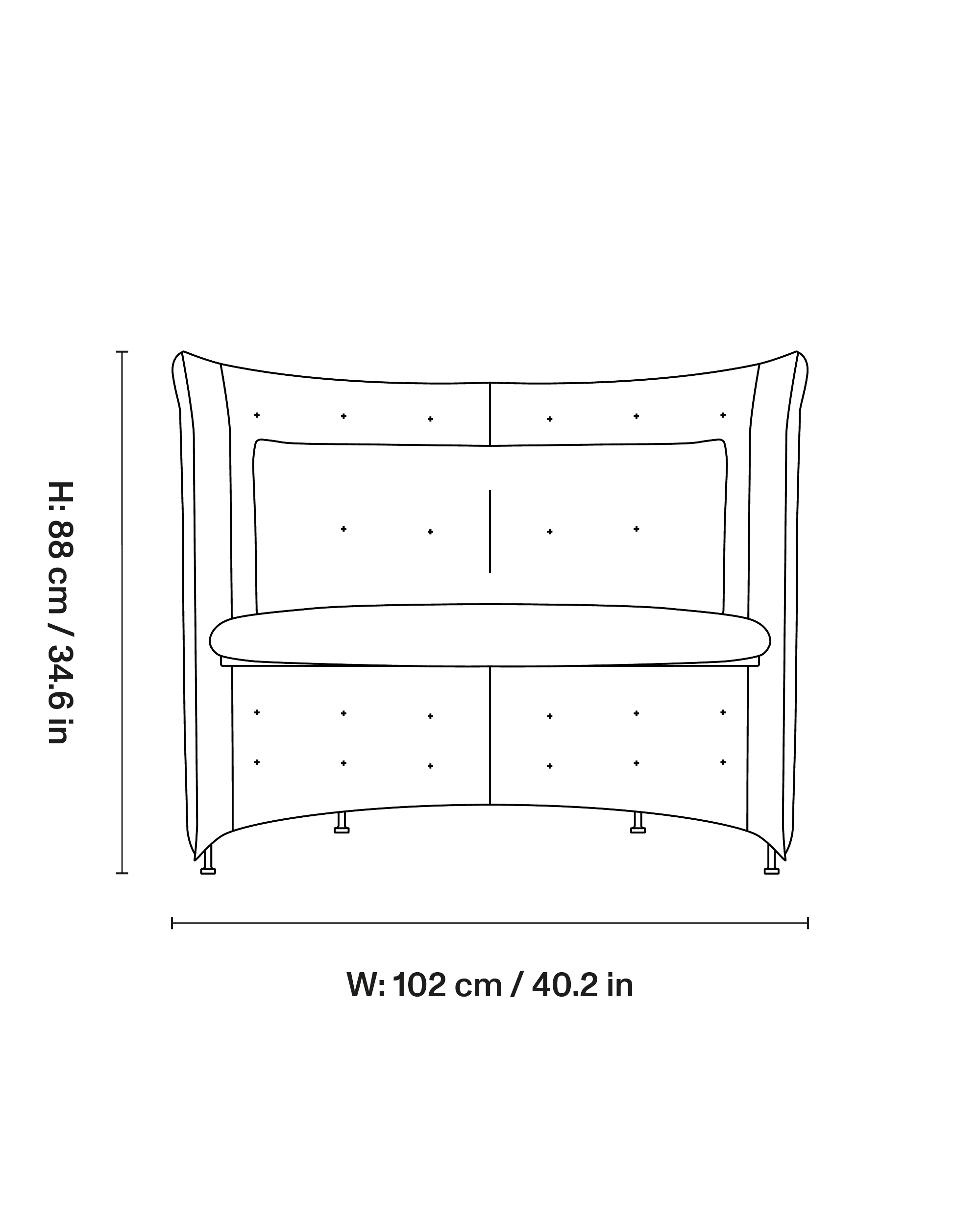 Niche Sofa dimensions 1