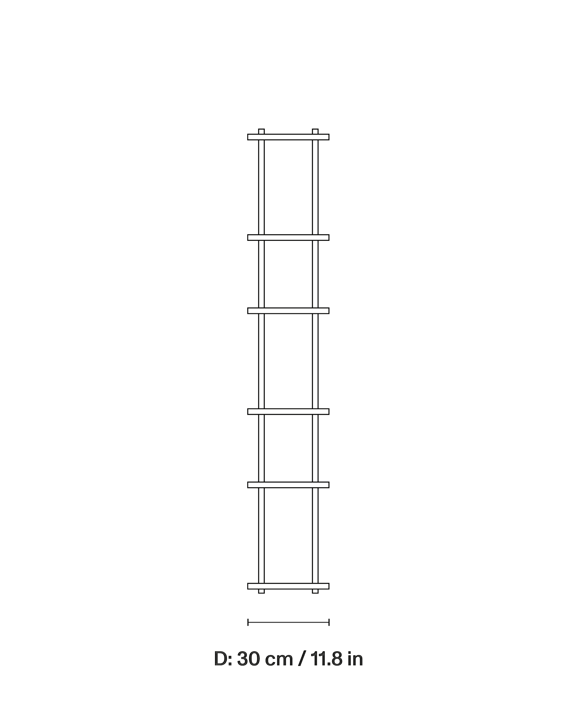 Bond 30 Shelf, Combination W206 dimensions 2