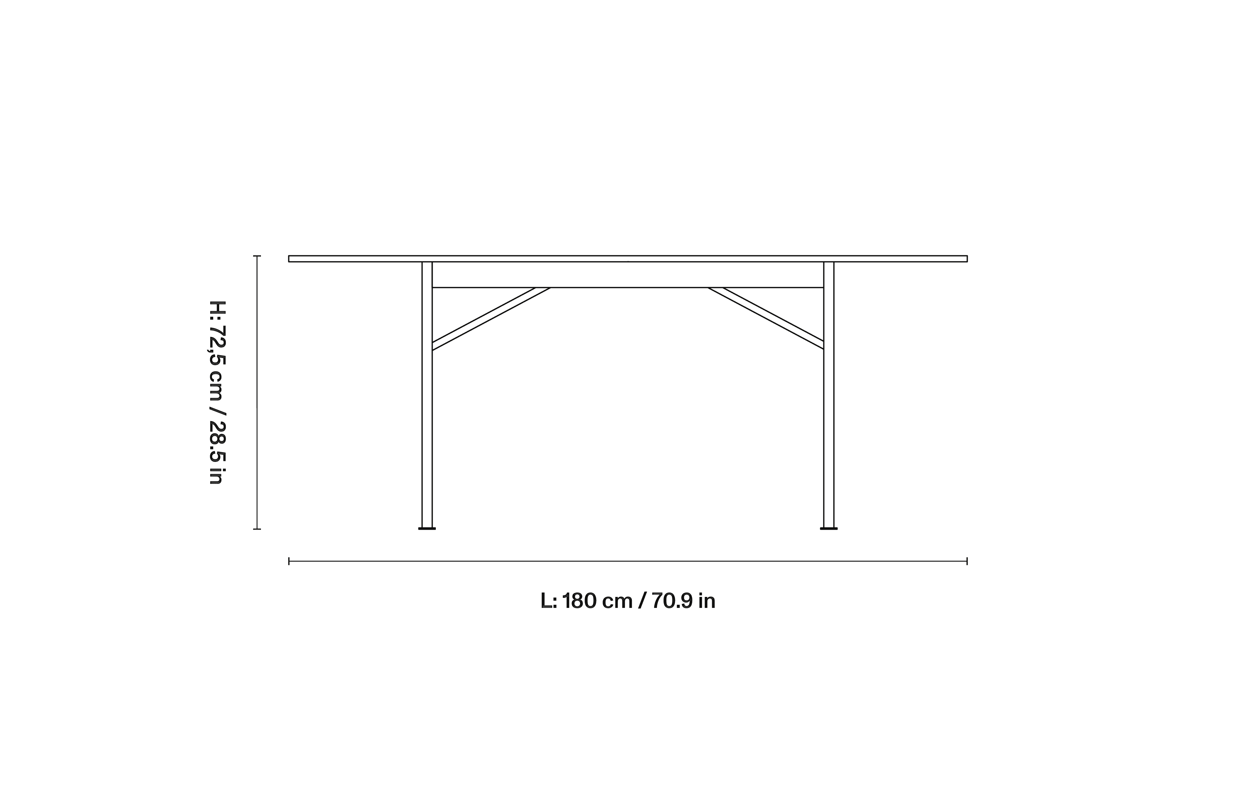 Supper Table wo. extension leaf dimensions 1