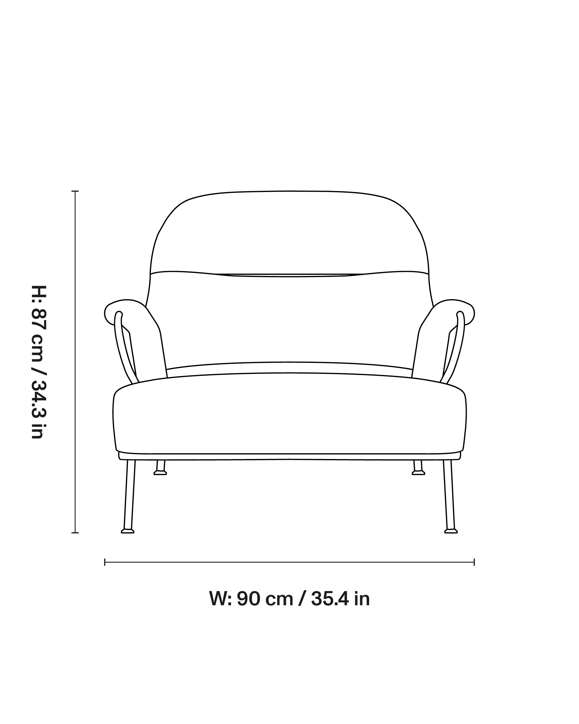 Lyra Chaise lounge dimensions 1