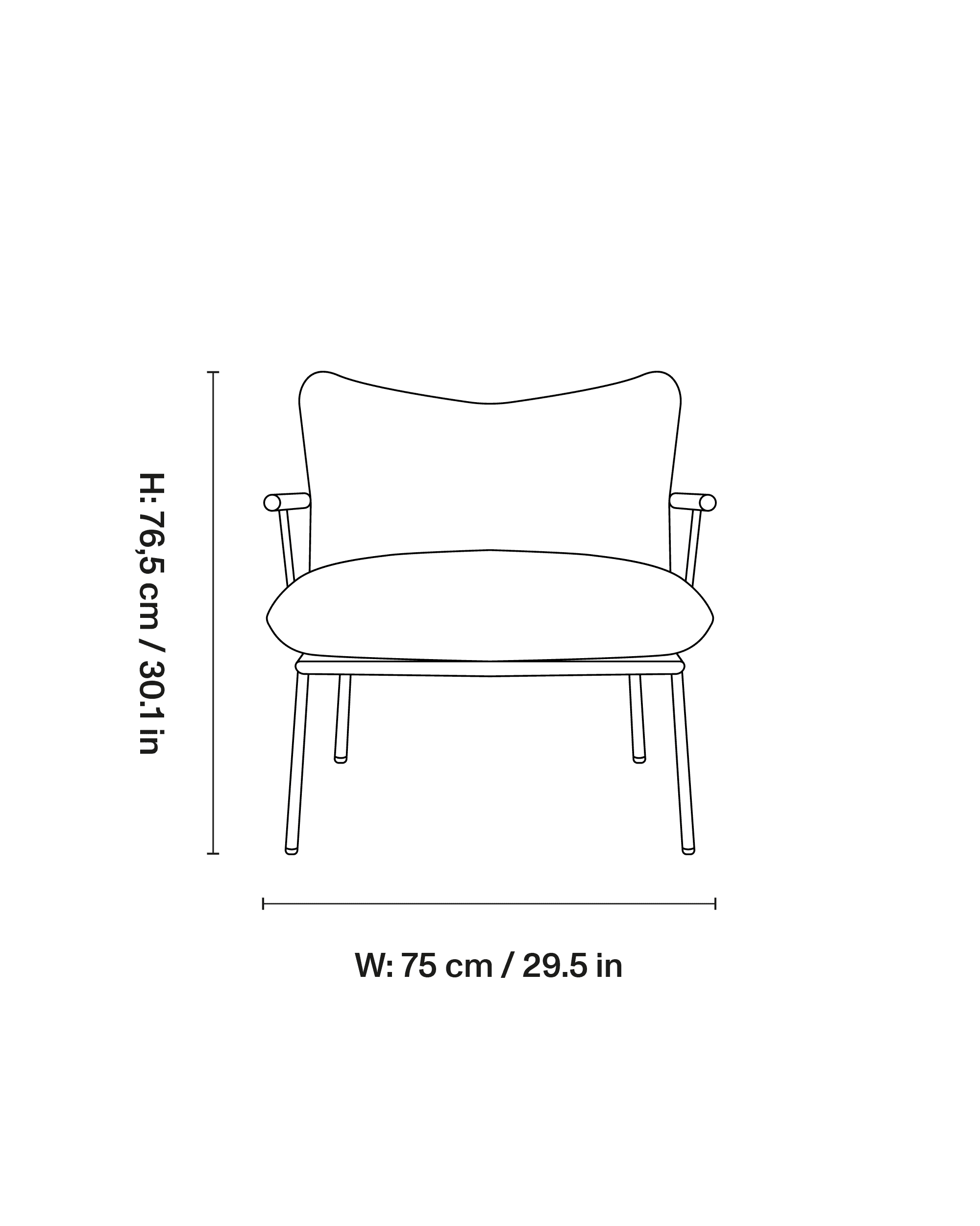 Pico Lounge chair dimensions 1