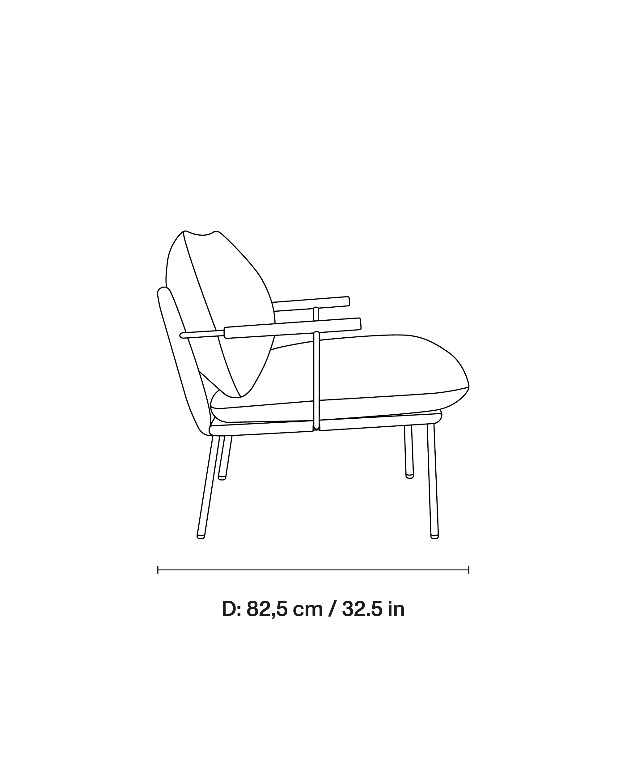 Pico Lounge chair dimensions 2
