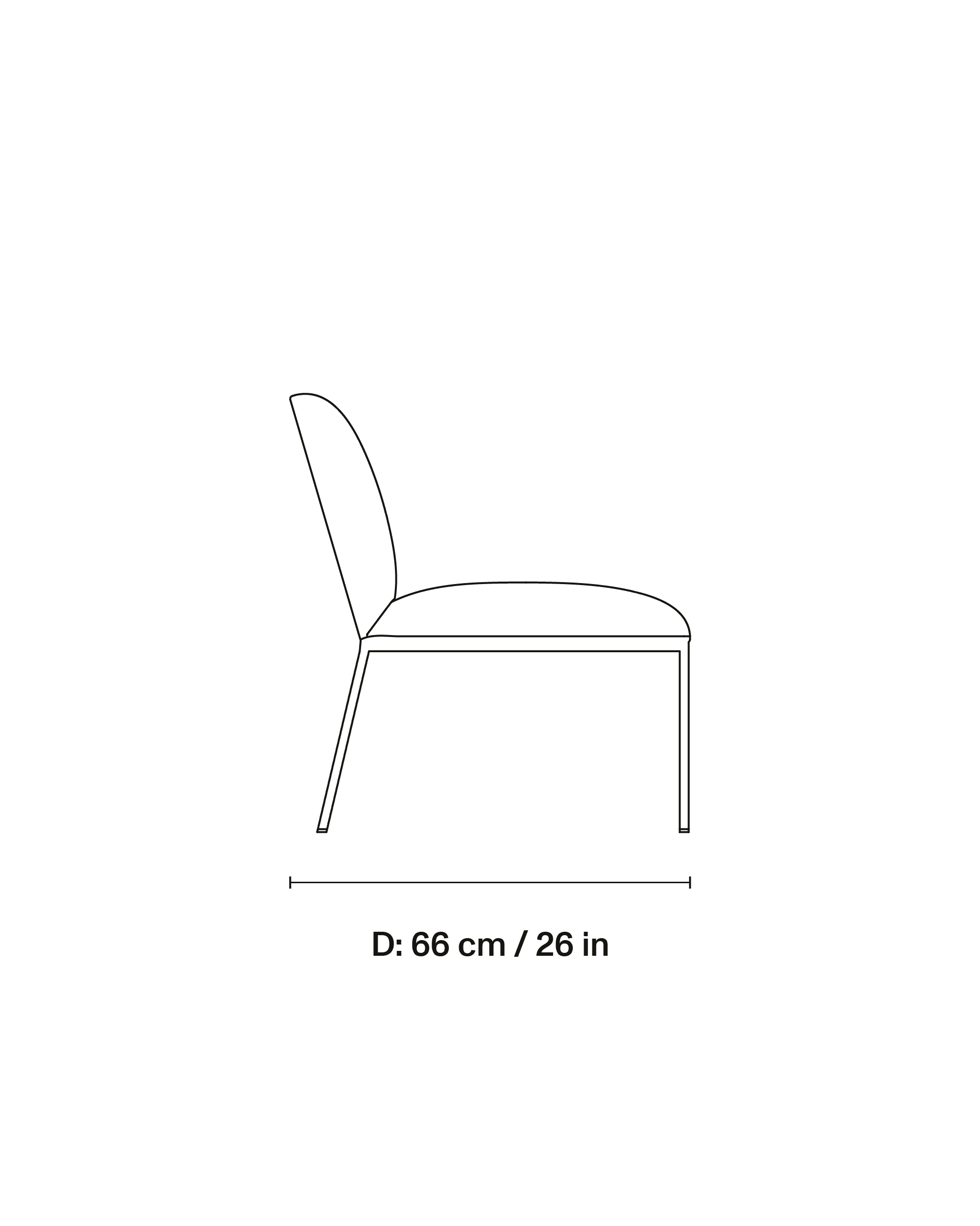 Tondo Easy chair dimensions 2