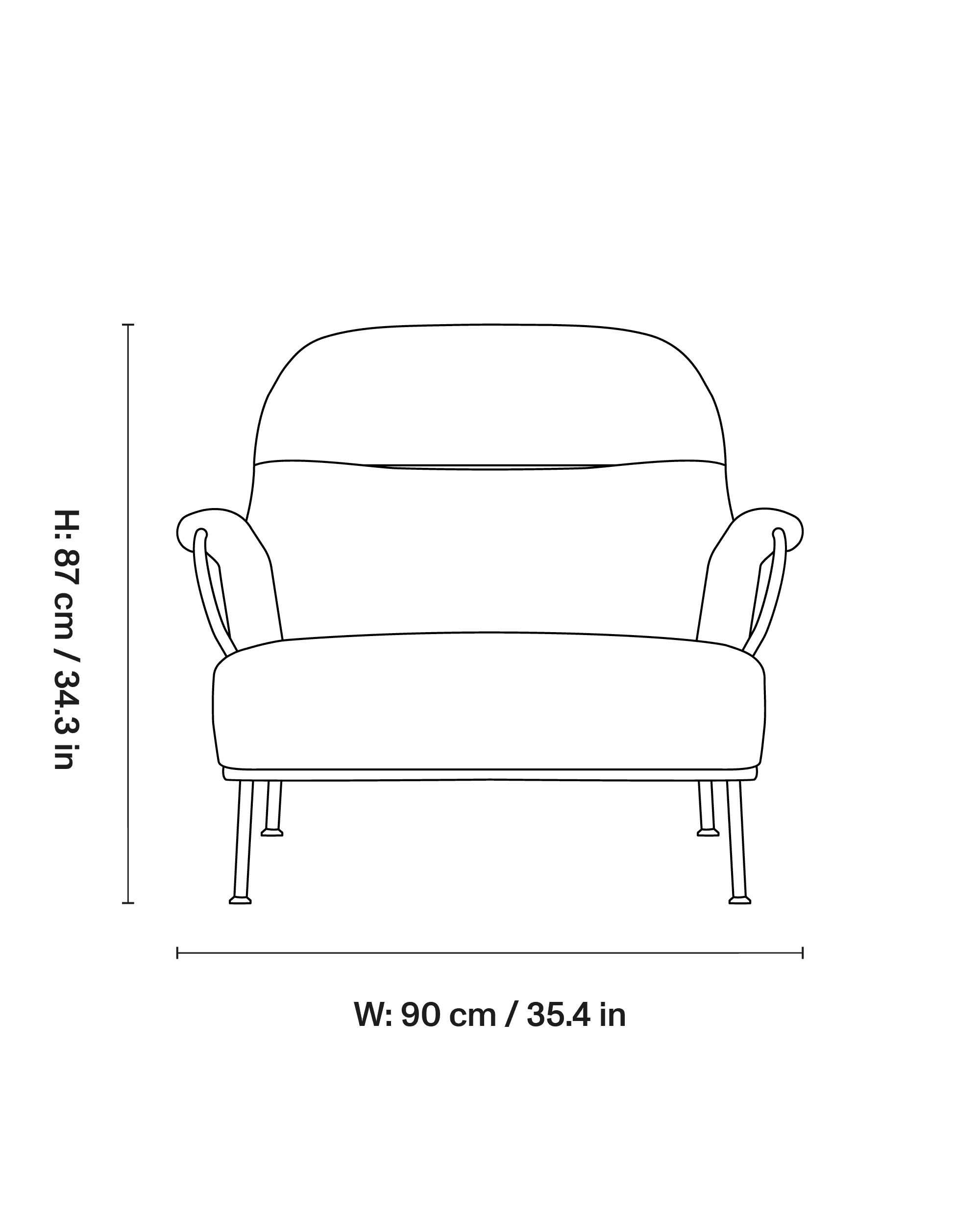 Lyra Lounge Chair dimensions 1