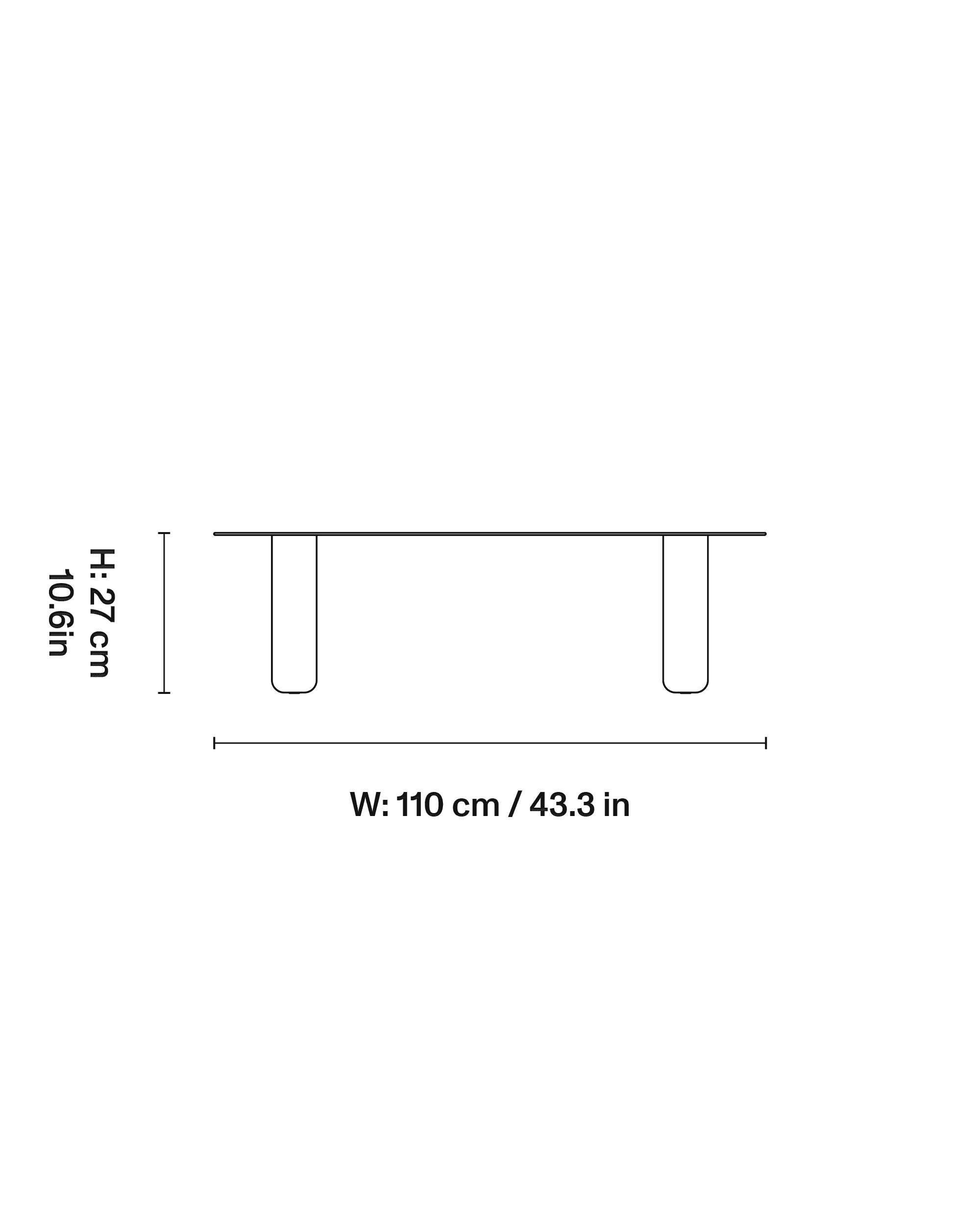 Big Sur Coffee table low large dimensions 1