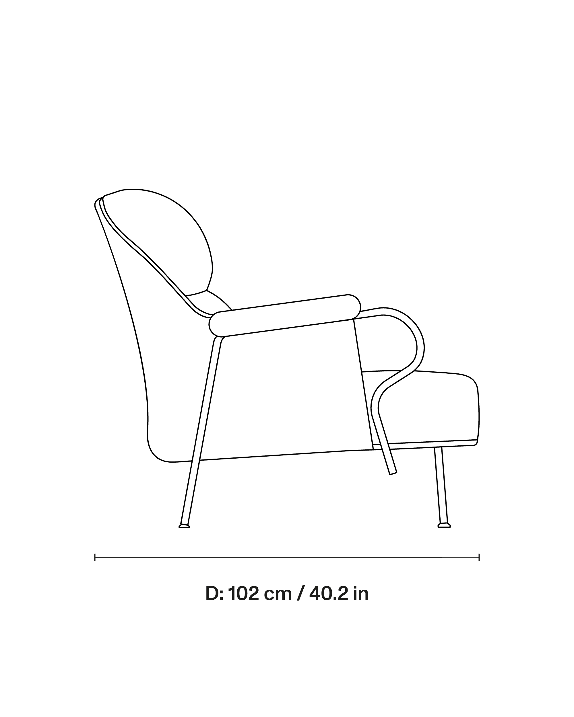 Lyra Lounge Chair dimensions 2