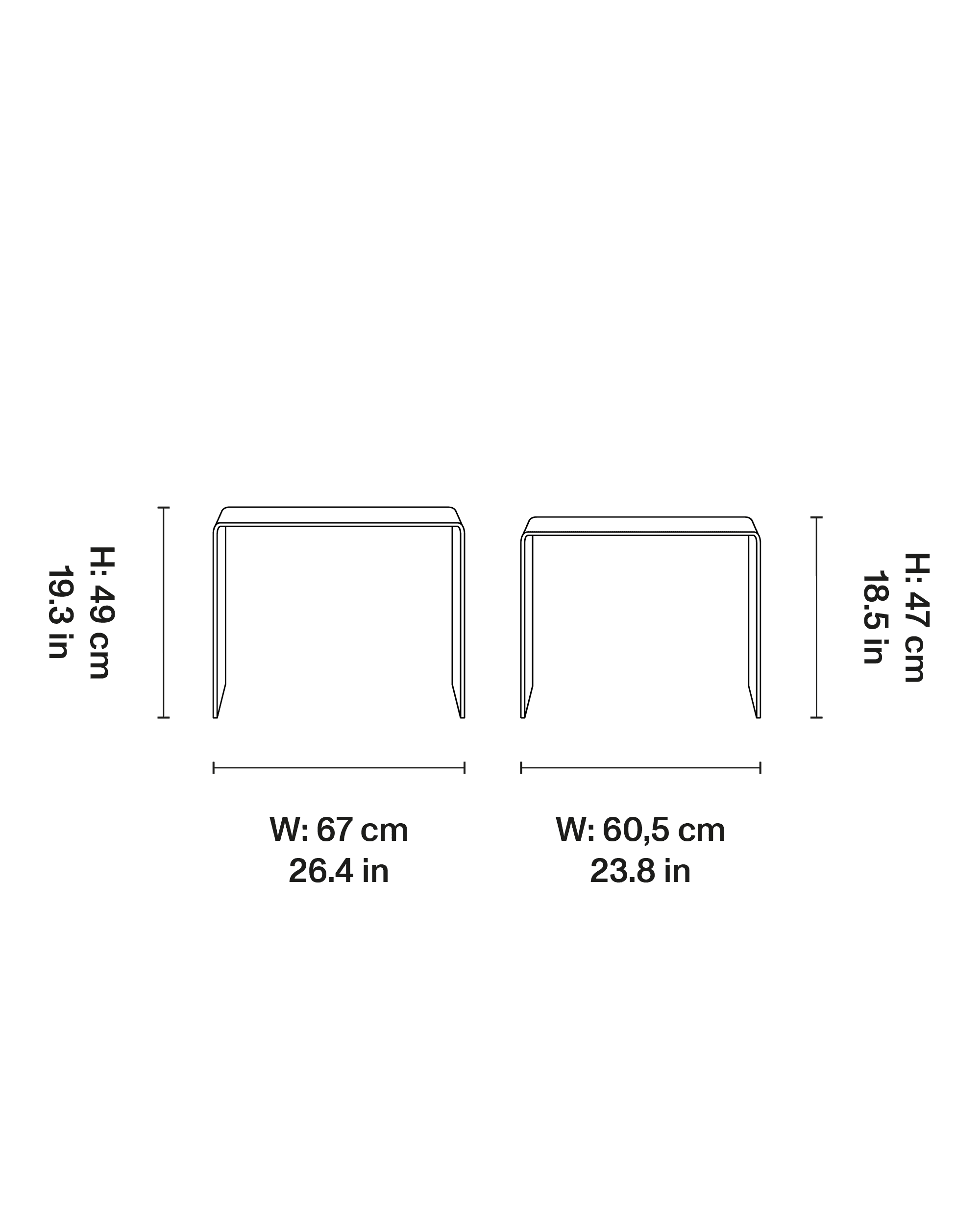 Combiplex Nest of Tables dimensions 1