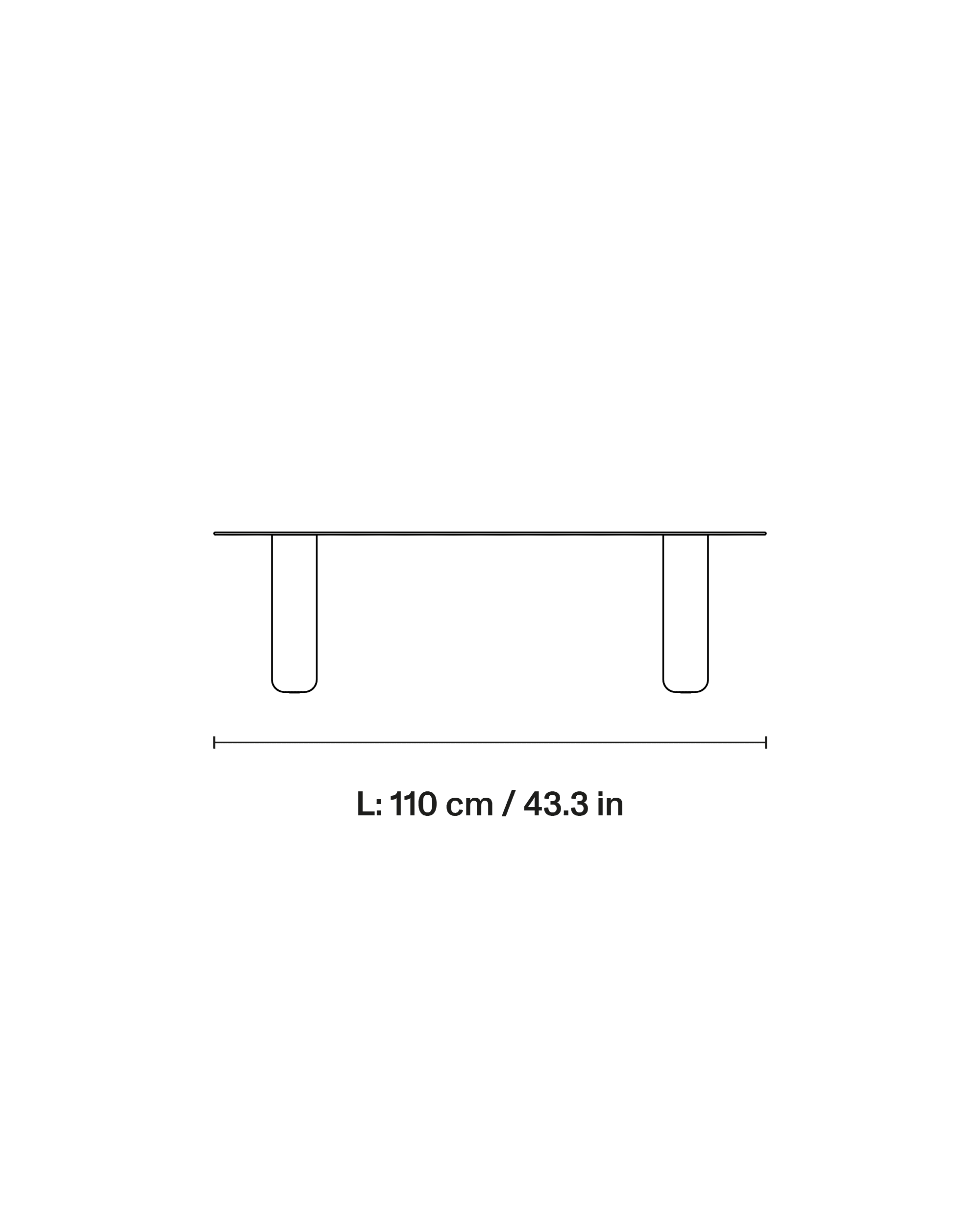 Big Sur Coffee table low large dimensions 2